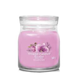 Yankee Candle Signature Medium Jar Floral Wild Orchid, Średnia Świeca Sojowa z Dwoma Knotami, 368g