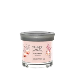 Yankee Candle Signature Small Tumbler Floral Pink Sands, Mała Świeca Sojowa, Zapach Różowy Piasek, 122g