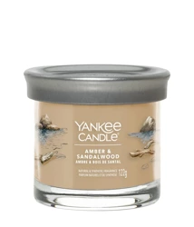 Yankee Candle Signature Tumbler Amber & Sandalwood, Mała Świeca Sojowa, 122g