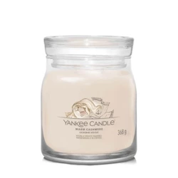 Yankee Candle Signature Warm Cashmere, Średnia Świeca Sojowa z Dwoma Knotami, 368g